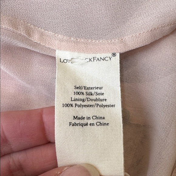 LoveShackFancy Silk Pink Floral Roses & Bows  Dress - Picture 8 of 10